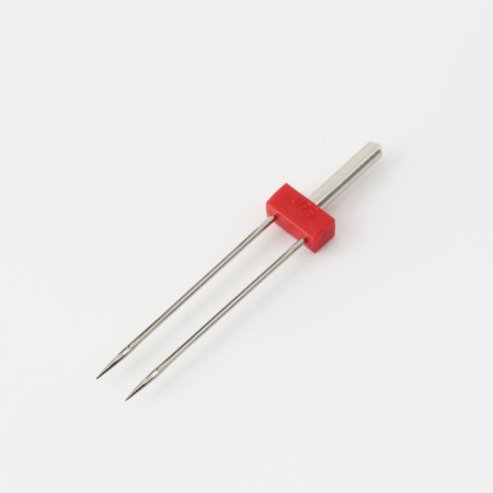The needle for household sewing machines, double, for stretch tones, No. 75/4-2