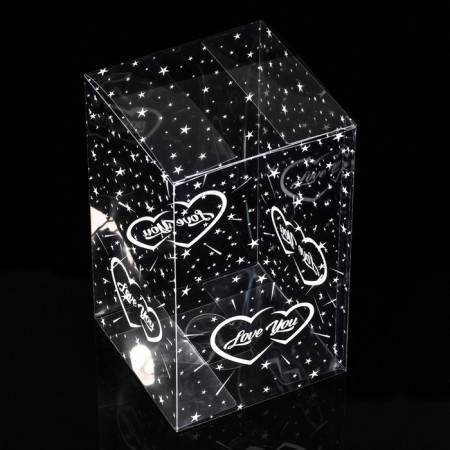 Folding box from PVC Love You, 11 x 11 x 18 cm-1