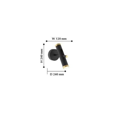 Bra Duplex, 6W LED, black color-1