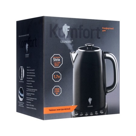 Electric kettle Leonord Le-1509, metal, 1.7 l, 2200 watts, black-5