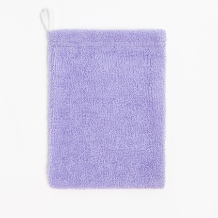 Set for bathing crumbs I (ocorous towel 85*85 ± 2cm, towel 40*55cm, mittens), lilac color-5