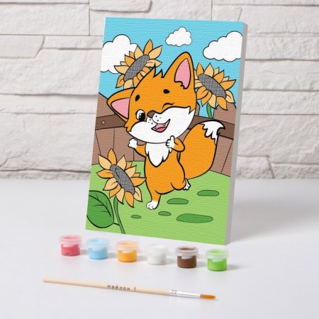 Picture on numbers for children "Lisenok", 21 x 15 cm-1