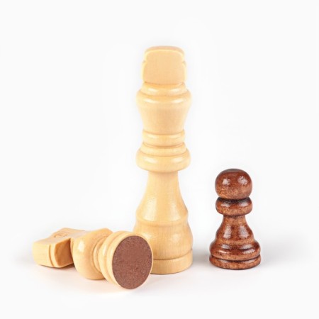 Hand chess wooden, 30 x 30 cm, "malachite" King H-8 cm, pawns-3.5 cm-5