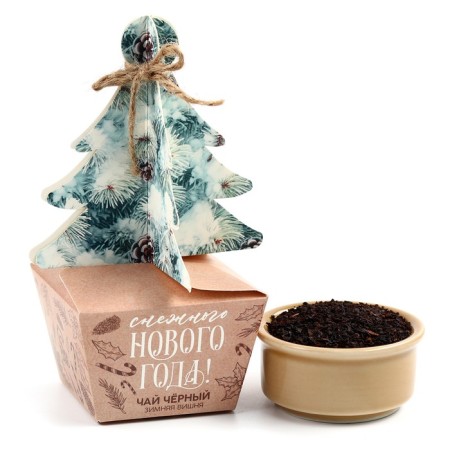 New Year! Black tea, winter cherry "Snow New Year", 20 g-1