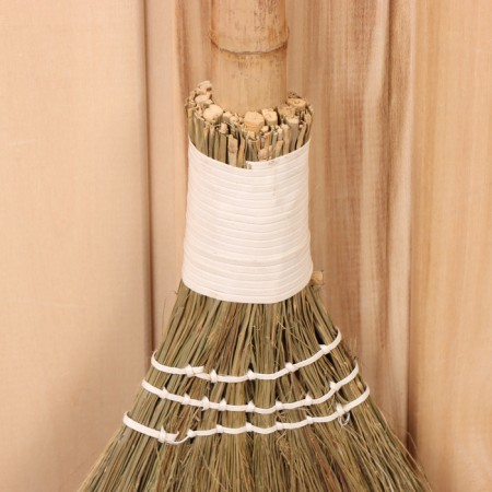 Rice broom with a bamboo pen, 25x90 cm mix-2