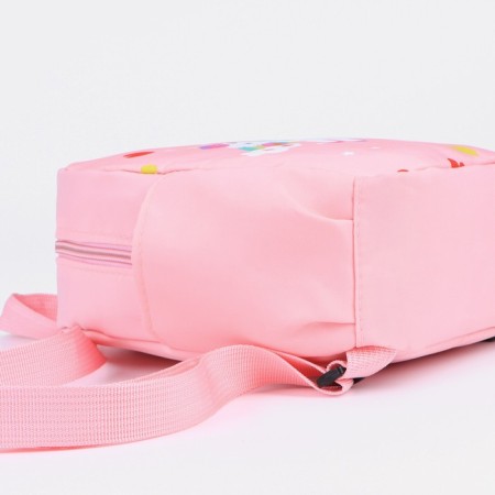 Baby backpack, lightning department, 2 side pockets, pink color-4