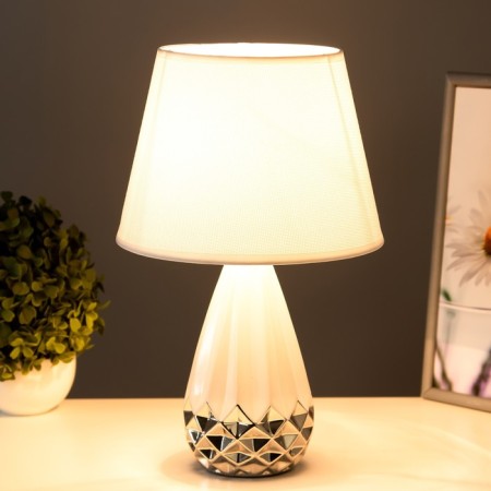 Table lamp "Florence" E14 40W Belo-chromium 22.5x22.5x35 cm Risalux-2
