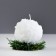 New Year's candle "Snowball on the Christmas tree"