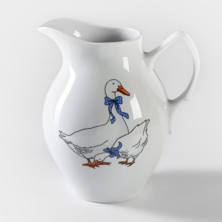 Porcelain's jug “geese”, 2 l, mix-5