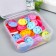 Buttons plastic 2 punctures "Bright smile" 1.3x1.3 cm set 60 pcs mix 2x5x5.5 cm
