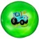 Children's ball, blue tractor, diameter 22 cm, 60 g., Mix colors
