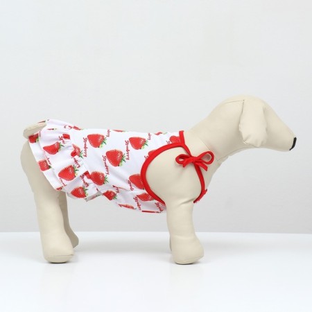Strawberry dress ", XS (ds 20, og 30 cm), white-1