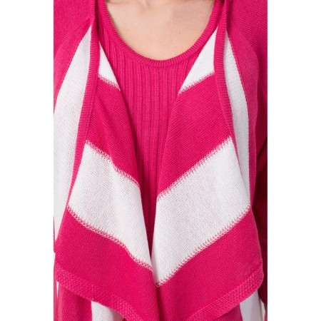 Cardigan female, size 42, white, pink color-3