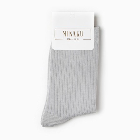 Women's socks long minku, col. light gray, rr 36-39-2