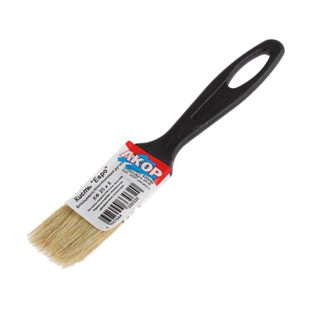 Flat brush "Akor" euro, natural bristles, plastic handle, 25x8 mm-1