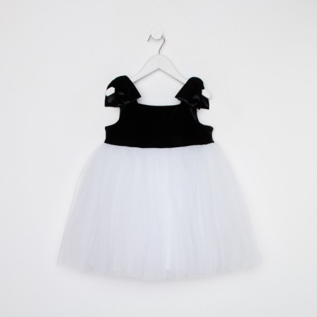 Dress elegant children's KAFTAN, p. 28 (86-92 cm), black/white-5