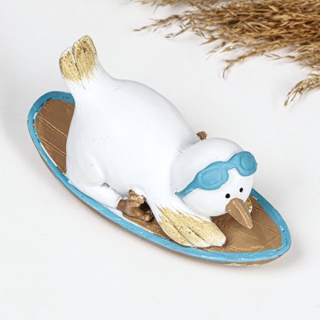 Figure "Penguin on Bord" 14x5.5x7.5cm-3