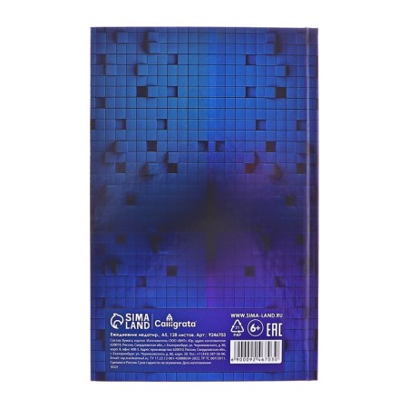 Diaumer of a non -span A5, 128 sheets "skyscrapers", solid cover, glossy lamination-4