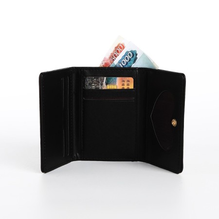 Kid wallet on the button, black color-4