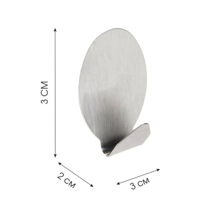 Metal hook on a sticky base oval, 4pcs, Fresh Code