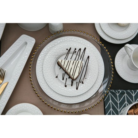 Porcelain dining plate Magistro Rodos, D = 25.8 cm, white color-5