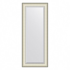 EvoForm mirror in a baguette frame, with fatset, 78 mm, 54x134 cm, color white skin with chrome