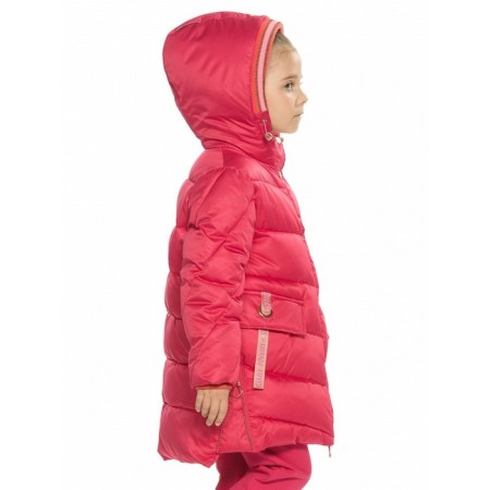 Coat for girls, height 116 cm, raspberry color-3