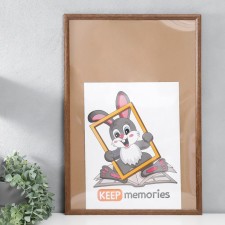 Photo frame wood 40x60 cm, No. 1, 17 mm, mokko (plastic screen)