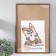 Photo frame wood 40x60 cm, No. 1, 17 mm, mokko (plastic screen)
