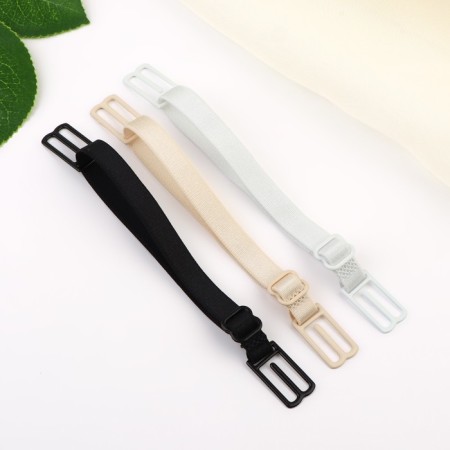 A set of fixers for straps, 10 mm, 15-25 cm, 3 pcs, black/white/beige color-1