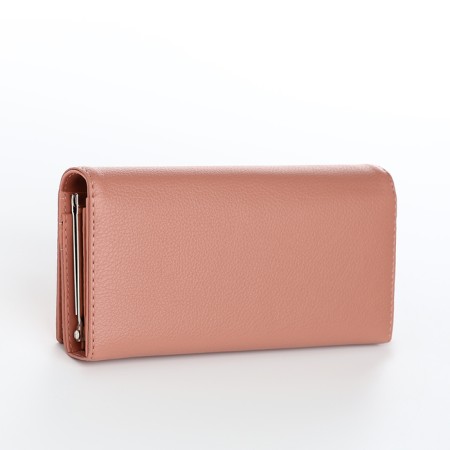Women's wallet on magnets, pink color-1
