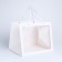 Gift package with a wide bottom and window 35 x 29 x 28 cm, white