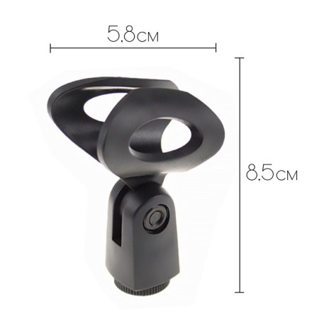 Holder for a microphone on a microphone rack Music Life 5.8 x 8.5 cm, D - 2.5 cm-2