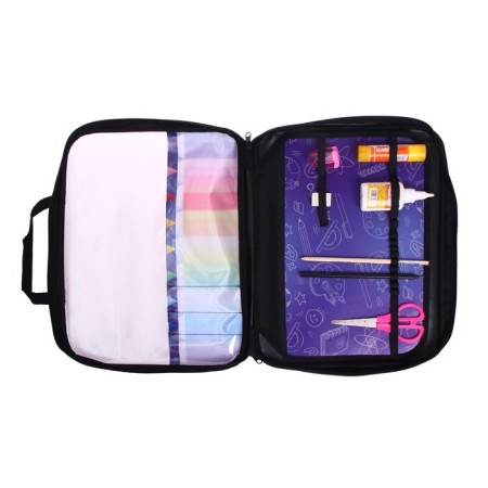 Labor folder A4, 335 x 260 x 60 mm, with handles, textiles, PVC, with a filling of 13 items, calligrata, PTR-111, "pencils"-8