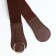 Women's belt, width 8.5 cm, metal buckle, brown color