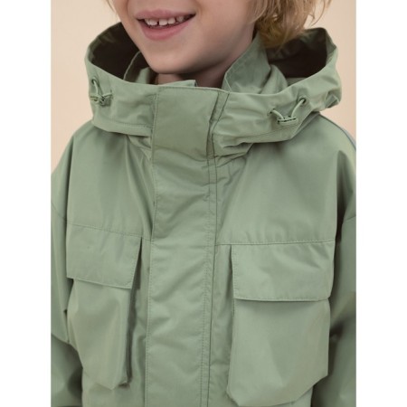 Windbreaker for boys, height 134 cm, green color-10