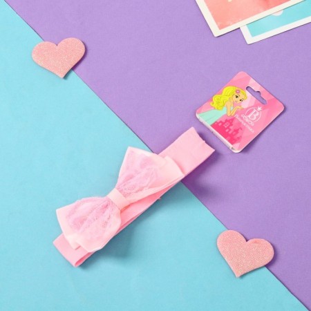 Hair bandage "Susie" glare, 3x16 cm, pink-1