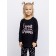 Children's kit: T -shirt, trousers, height 122 cm, black color