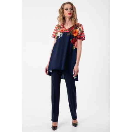 Female blouse, size 42, blue color-7