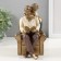 Polystone souvenir "Cozy evening with a grandfather behind the book" 13x10.5x16.5 cm