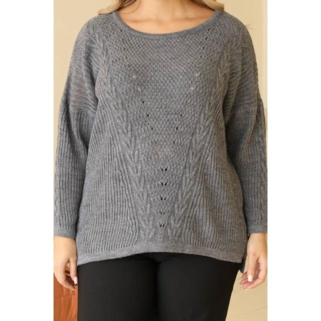 Women's jumper Wisell, size 48, gray color-2