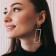 Hanging earrings "Fantasy", color gold, 7.3 cm