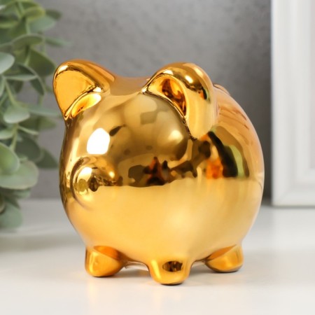 Piggy bank Ceramics "Smiling Pig" MIX 10x7.5x9 cm-3