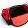 Sports bag with lightning, external pocket, long belt, red/black color