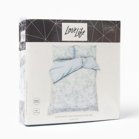 LoveLife linen Duet Winter 143x215sm-2pcs, 225x240cm, 50x70cm-2pcs, Aard, 100% P/E, 100G/m2-4