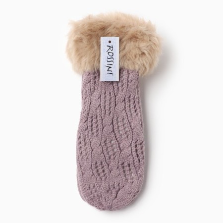 Female mittens, purple color, size 25-3