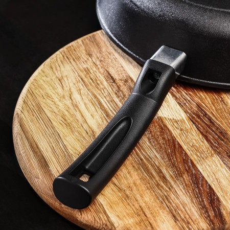 Flot of cast -iron magma, d = 28 cm, h = 6 cm, plastic handle-3