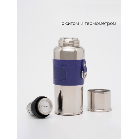 Термос из нержавеющей стали с ситом и термометром Magistro, 600 мл, h=22,6 см-11