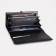 Women's wallet on magnets, black color