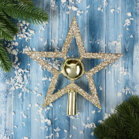 Top "Star" ball shine, 19x19 cm, gold